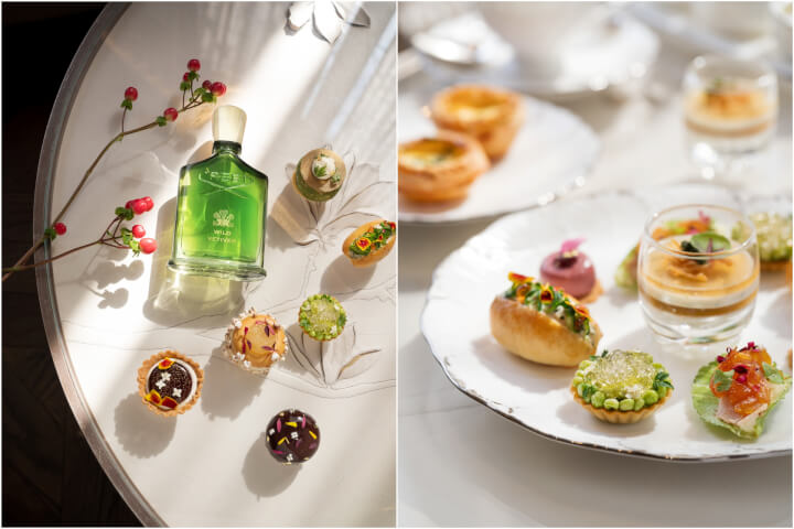 台北文華東方攜手 CREED 推出《Wild Vetiver 岩蘭野境》下午茶，將英倫花園香氛化為味蕾體驗