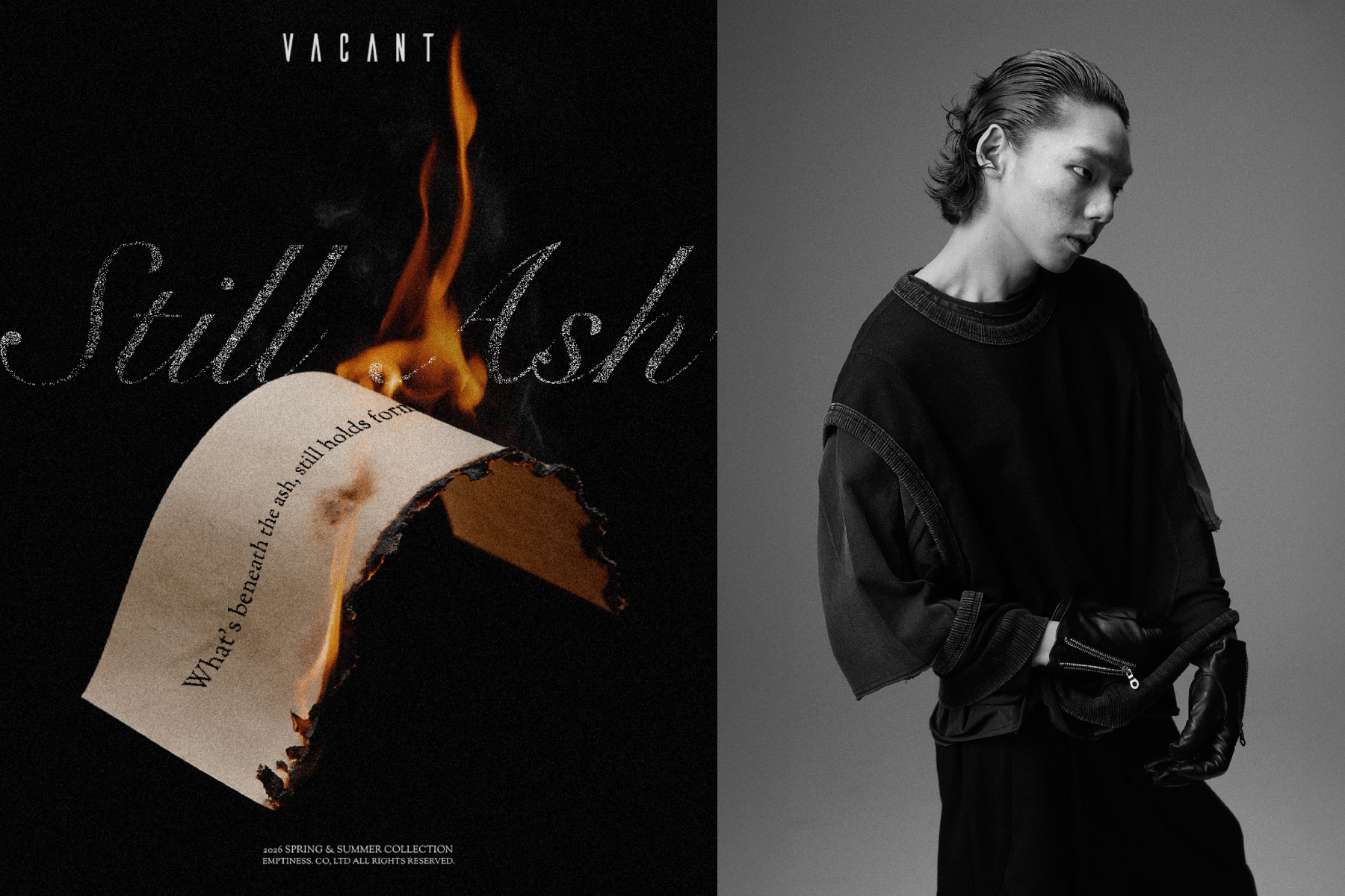 VACANT 創立十週年系列 2026 春夏季度《Still Ash｜靜灰》全台巡迴快閃企劃：十年磨一劍，燃燒一切，萬象沉積其間