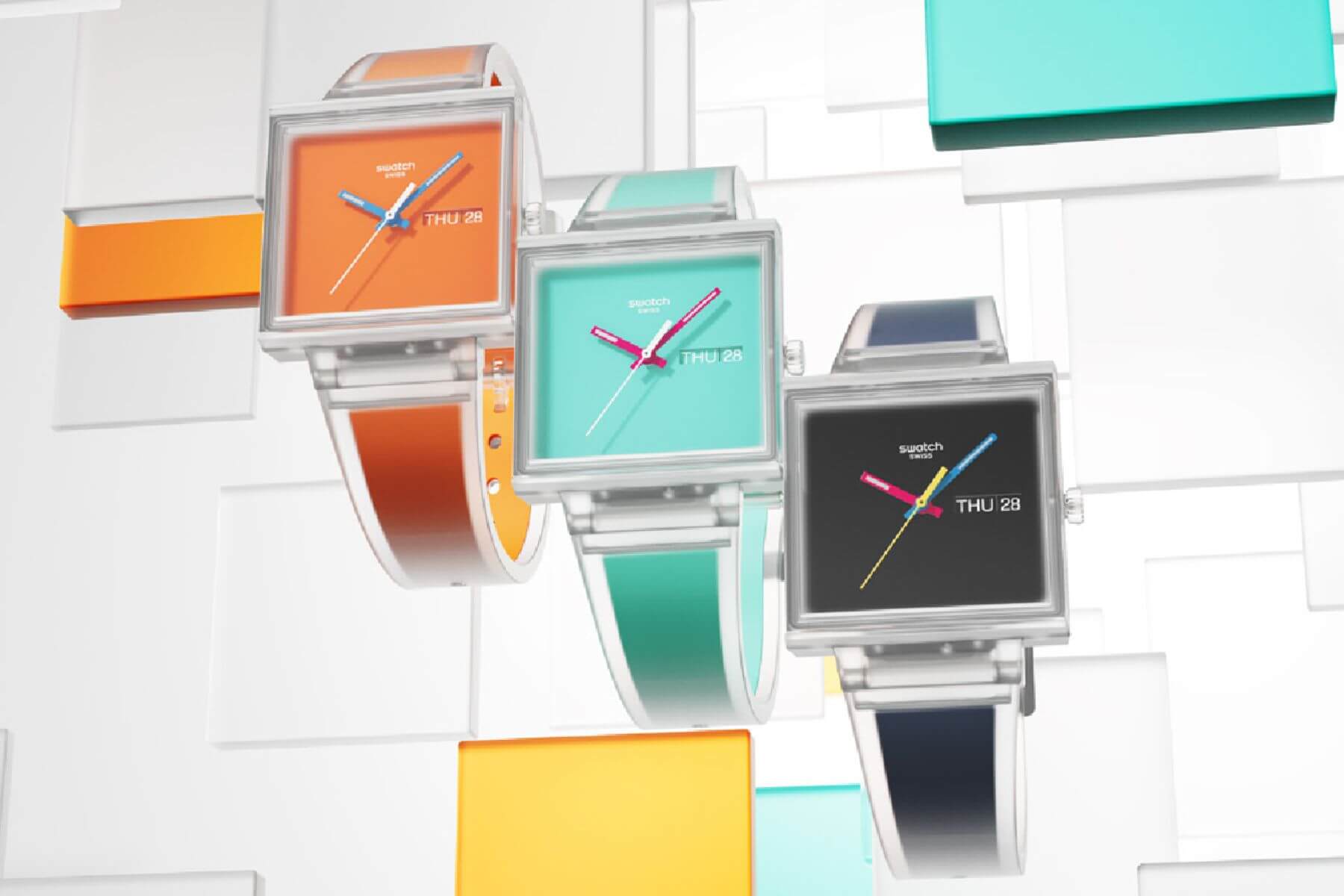 如果 1983 年的世界是方的？Swatch 推出全新果凍腕錶，用透明設計翻轉經典的平行時空