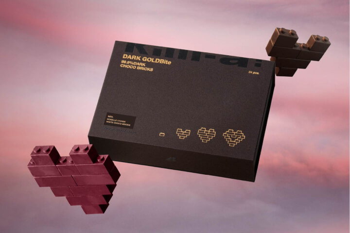 當黃金品牌玩起巧克力積木：kim-a: 推出七夕限定「DARK GOLDBite」，在苦甜與果香之間拼湊愛情的模樣