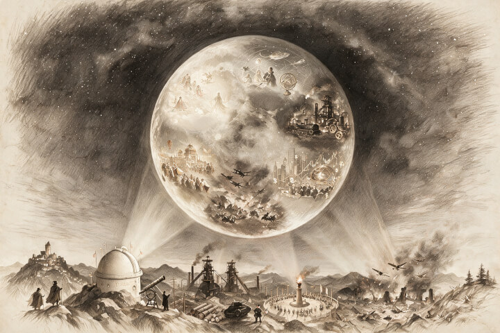 月球科幻史：從嫦娥奔月到馬斯克，每個時代投射在月球上的夢想
