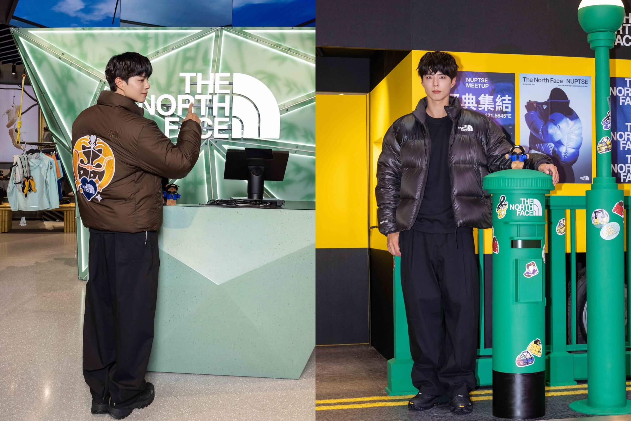 朴寶劍同款The North Face Nuptse羽絨外套！台北101限定街頭裝置亮相