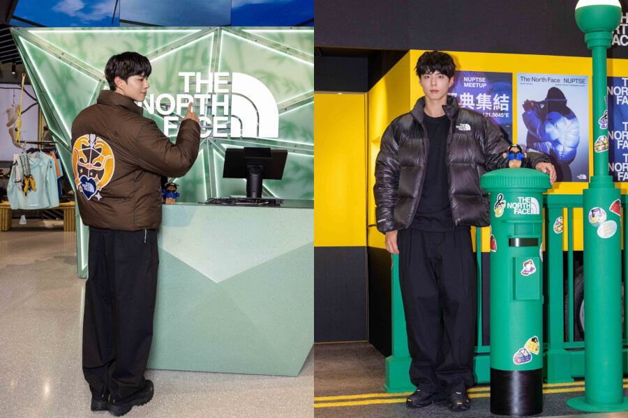 朴寶劍同款The North Face Nuptse羽絨外套！台北101限定街頭裝置亮相